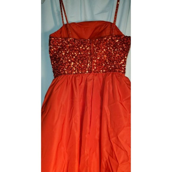 VTG MIKE BENET FORMAL RHINESTONES AND SEQUINS EMPIRE WAIST DRAPED FRONT SIZE 10 - Picture 4 of 7